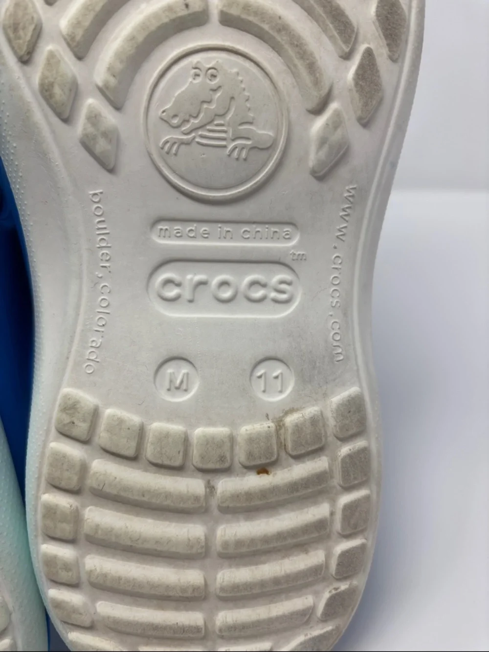CROCS Royal Blue Foam Flip Thong Sandals